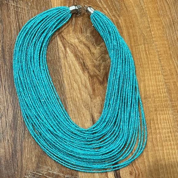 Paparazzi 2 Piece Torquise Seedbead Necklace & Earring Set (NWT) - Picture 5 of 5